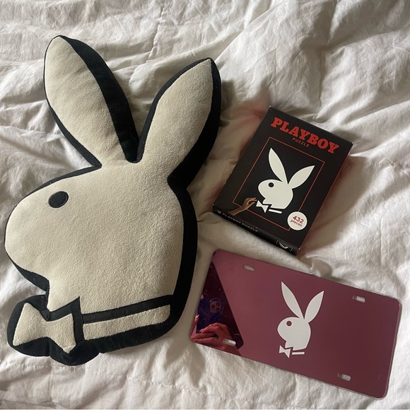 PLAYBOY Other - PLAYBOY Black and White Accent Pillow Iconic Design